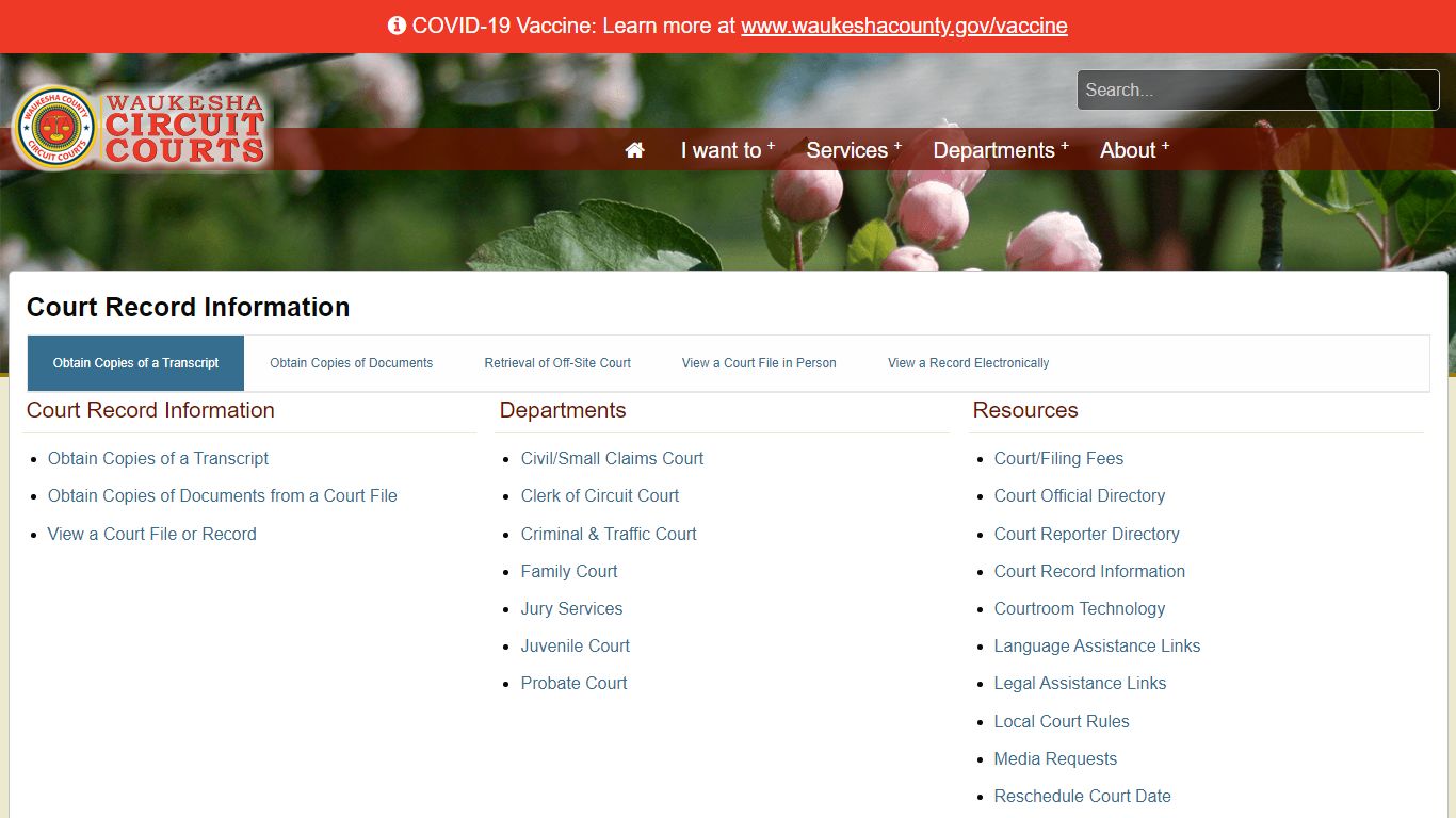 Waukesha County - Court Record Information